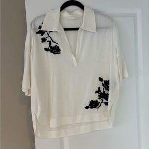 Zara shirt with beaded embroidery